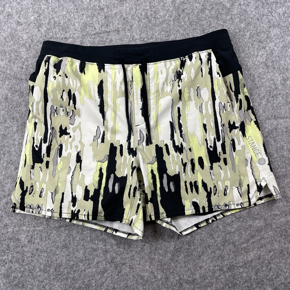 Stance Shorts Men XL Abstract Green 5"‎ Flux Performance Liner 2-in-1